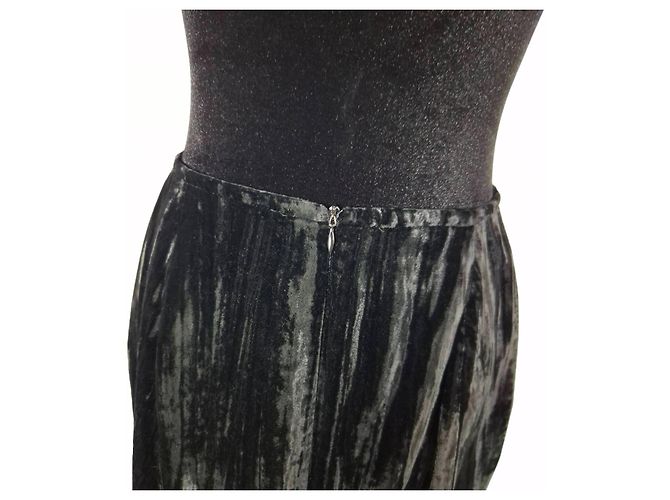 Yves Saint Laurent YSL Variation schwarze Samtrock 1999, schwarzer Vintage-Rock - Ansicht 5