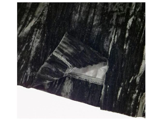 Yves Saint Laurent YSL Variation schwarze Samtrock 1999, schwarzer Vintage-Rock - Ansicht 6