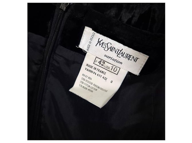 Yves Saint Laurent YSL Variation schwarze Samtrock 1999, schwarzer Vintage-Rock - Ansicht 7