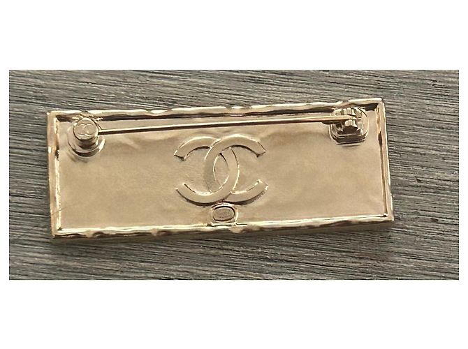 Broche rectangular Chanel negro de acero 2023 - vista 5