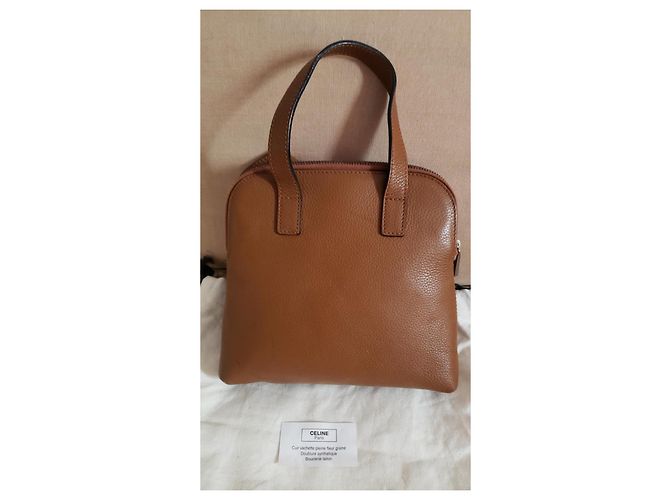 Borsa Céline in pelle marrone - vista 3