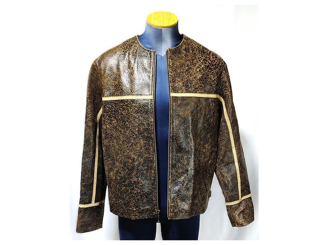 Chaqueta Guess de piel de cordero marrón Castaño - vista 2