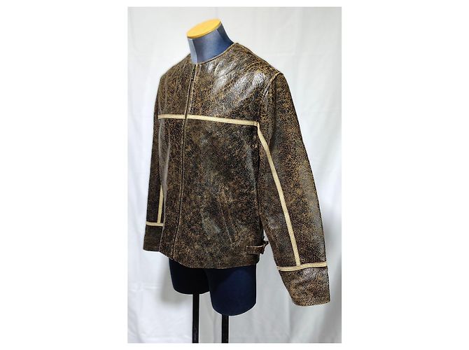 Chaqueta Guess de piel de cordero marrón Castaño - vista 3
