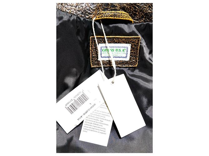 Chaqueta Guess de piel de cordero marrón Castaño - vista 7