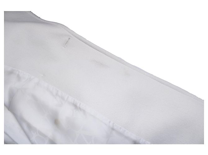 Casaco de lã e caxemira com logo V da Valentino em branco - vista 6