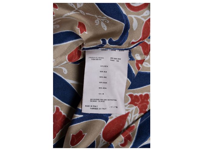 Blusa de estampado floral con lazos Prada Castaño Roja Azul - vista 6