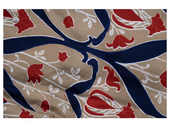 Blusa de estampado floral con lazos Prada Castaño Roja Azul - vista 7