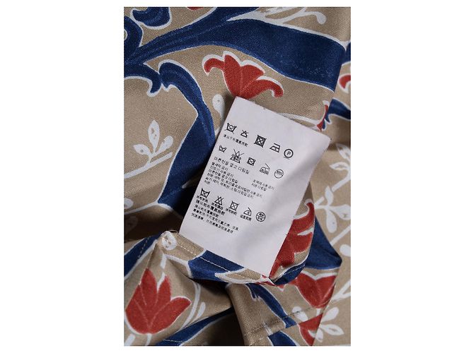 Blusa de estampado floral con lazos Prada Castaño Roja Azul - vista 8