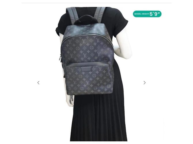 Discovery Rucksack aus Monogram Eclipse Canvas von Louis Vuitton Schwarz Grau - Ansicht 3