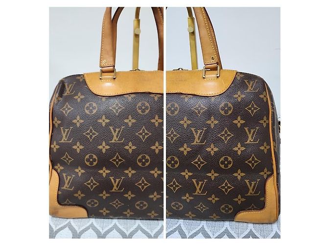 Borsa Retiro MM NM in tela Monogram Louis Vuitton Marrone Beige - vista 13