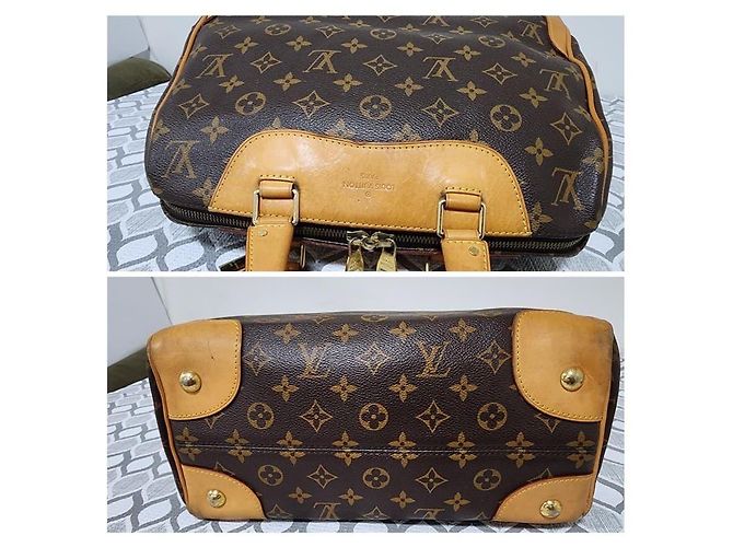 Borsa Retiro MM NM in tela Monogram Louis Vuitton Marrone Beige - vista 15
