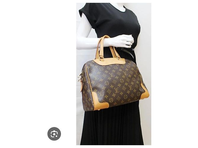 Borsa Retiro MM NM in tela Monogram Louis Vuitton Marrone Beige - vista 4