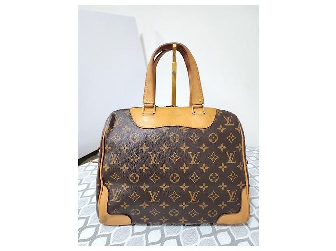Borsa Retiro MM NM in tela Monogram Louis Vuitton Marrone Beige - vista 5