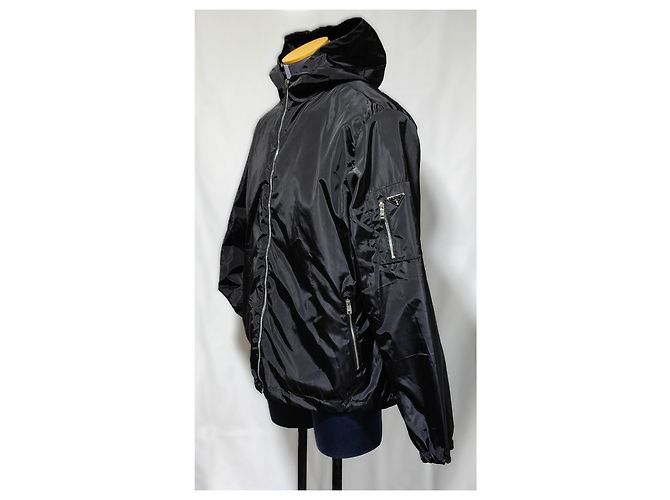 Prada Reversible Windbreaker Jacket Black Polyester - view 2