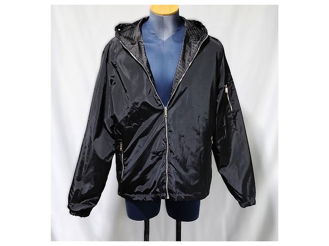 Prada Reversible Windbreaker Jacket Black Polyester - view 5