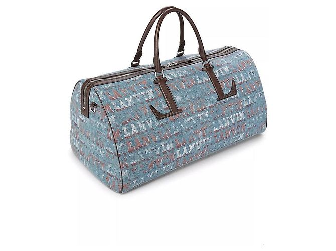 Borsa da Viaggio Lanvin X Future Marrone Blu - vista 3