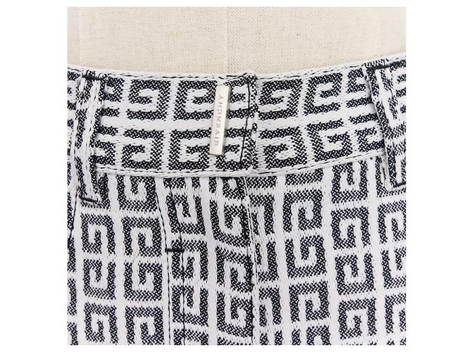 Falda Mini de Jacquard Monograma 4G de Givenchy Castaño Blanco - vista 4