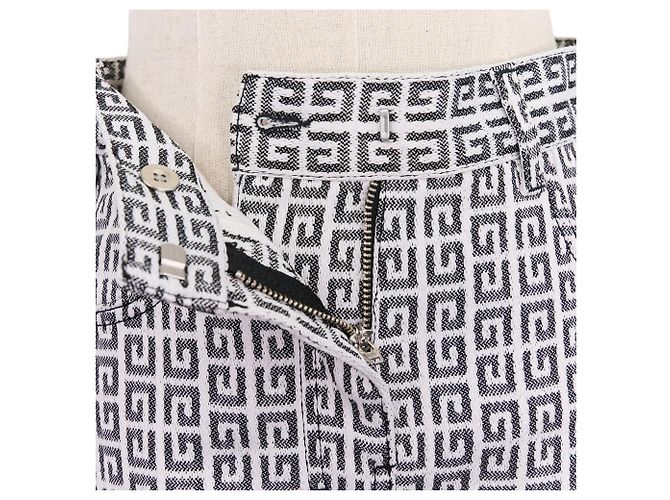 Falda Mini de Jacquard Monograma 4G de Givenchy Castaño Blanco - vista 5