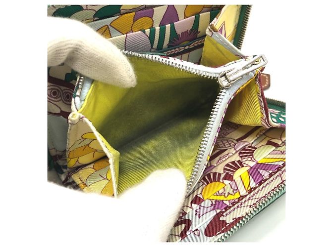 Hermès HERMES Billetera Redonda Compacta Azap Silkin Verde - vista 10