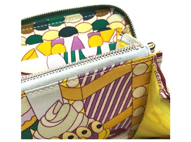 Hermès HERMES Billetera Redonda Compacta Azap Silkin Verde - vista 14