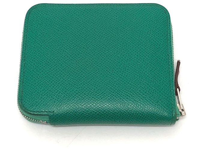 Hermès HERMES Billetera Redonda Compacta Azap Silkin Verde - vista 2