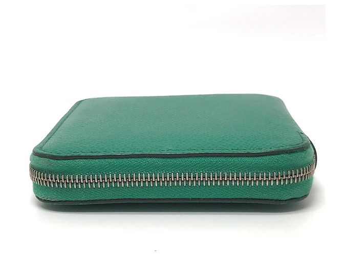 Hermès HERMES Billetera Redonda Compacta Azap Silkin Verde - vista 4