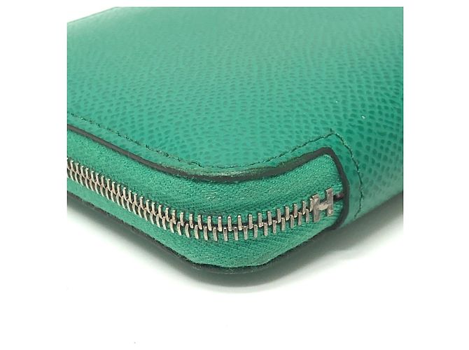 Hermès HERMES Billetera Redonda Compacta Azap Silkin Verde - vista 6