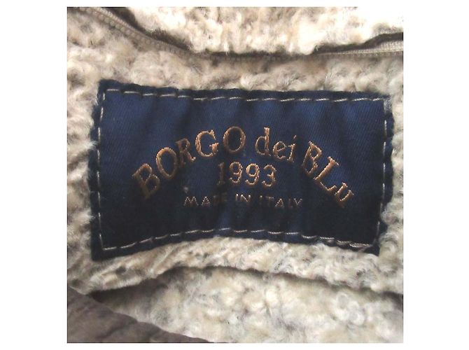 Autre Marque Abrigo reversible de shearling BORGO DEI BLU Castaño Blanco Blanco roto - vista 10