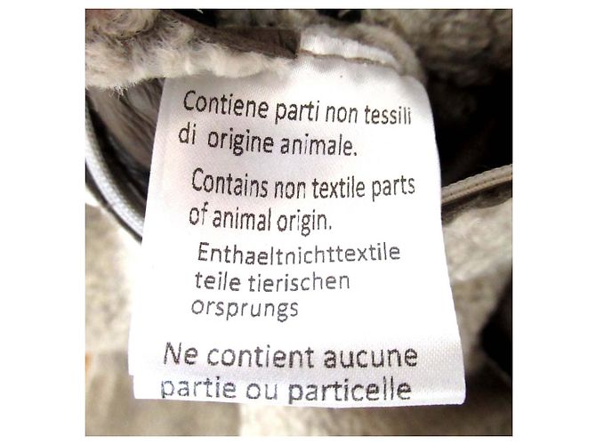 Autre Marque Abrigo reversible de shearling BORGO DEI BLU Castaño Blanco Blanco roto - vista 7