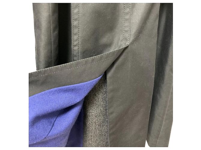 Autre Marque Trench coat de doble botonadura de materiales mixtos Aquascutum Negro - vista 5