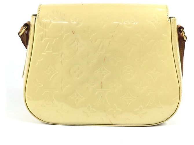 Borsa a tracolla con pattina Bellflower PM in Monogram Vernis Louis Vuitton Giallo - vista 2