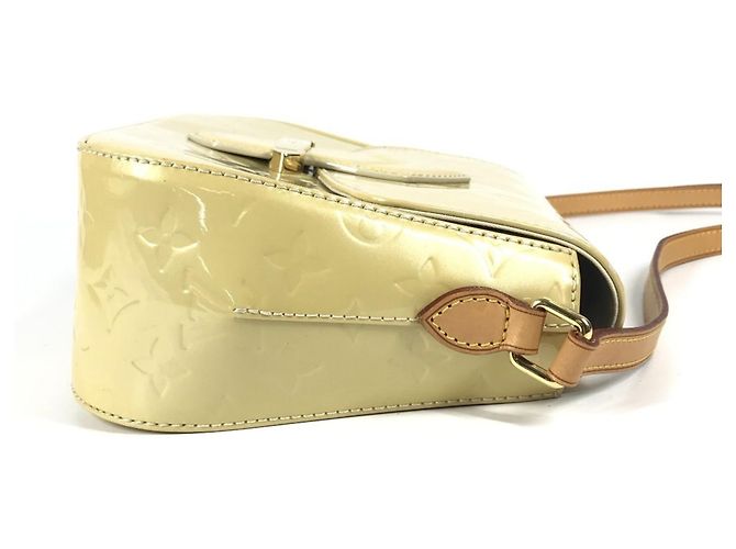 Borsa a tracolla con pattina Bellflower PM in Monogram Vernis Louis Vuitton Giallo - vista 4