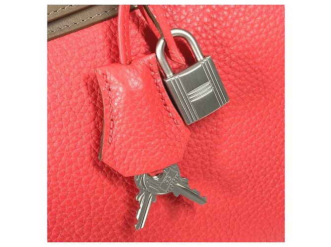 Borsa Tote Hermès Birkin 30 Marrone Rosa Taupe - vista 10