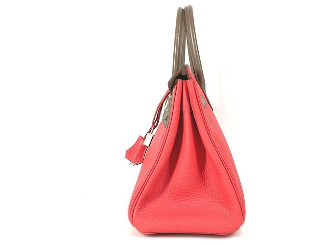 Borsa Tote Hermès Birkin 30 Marrone Rosa Taupe - vista 3