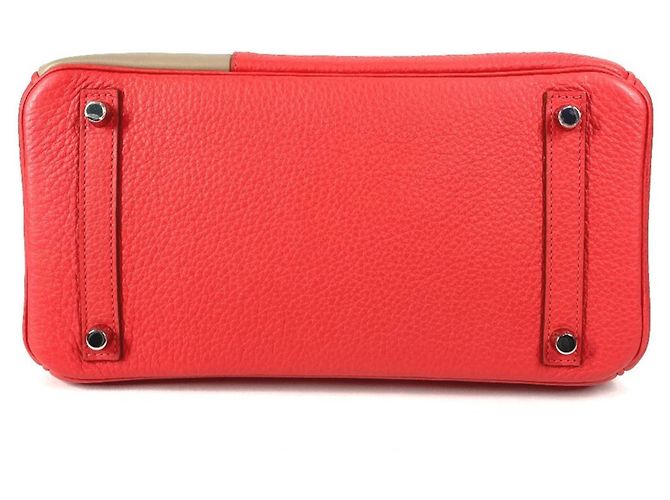Borsa Tote Hermès Birkin 30 Marrone Rosa Taupe - vista 5