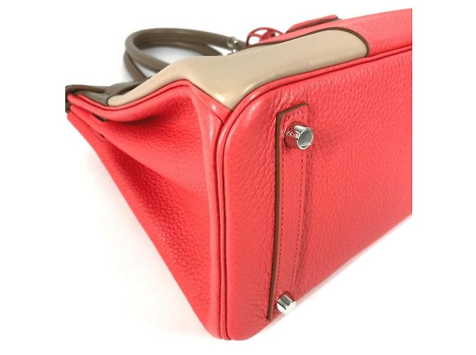 Borsa Tote Hermès Birkin 30 Marrone Rosa Taupe - vista 7