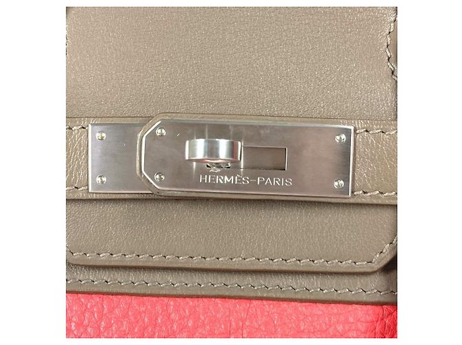 Borsa Tote Hermès Birkin 30 Marrone Rosa Taupe - vista 9