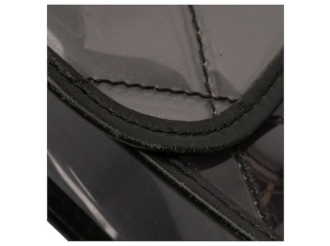 Chanel Flap Nudo in PVC Nero Cucito e Pelle di Vitello - vista 8