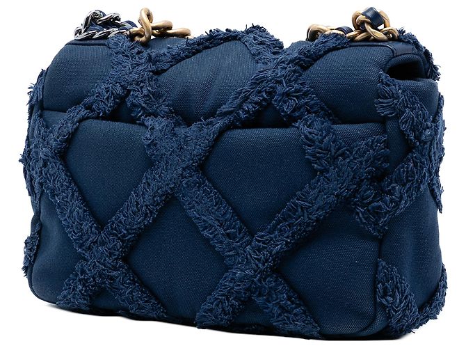 Chanel 19 Chanel Azul Médio Lona e Algodão 19 Flap - vista 2