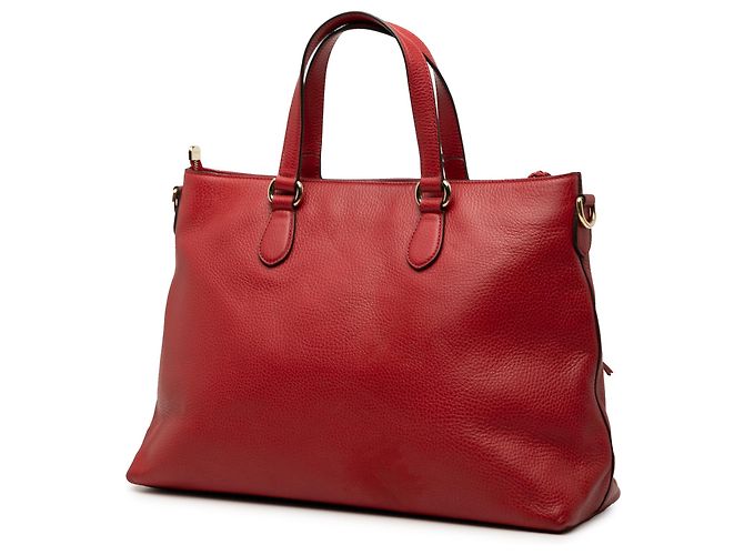 Bamboo Borsa a tracolla in pelle rossa Gucci con frange in bambù Rosso - vista 2