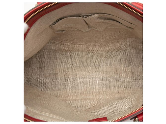 Bamboo Borsa a tracolla in pelle rossa Gucci con frange in bambù Rosso - vista 4