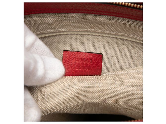 Bamboo Borsa a tracolla in pelle rossa Gucci con frange in bambù Rosso - vista 6