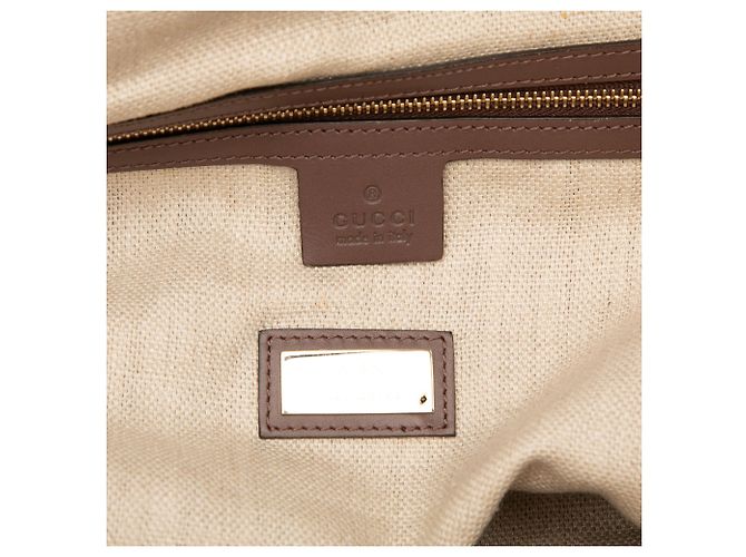 Gucci Braune Canvas Tragetasche Beige - Ansicht 5
