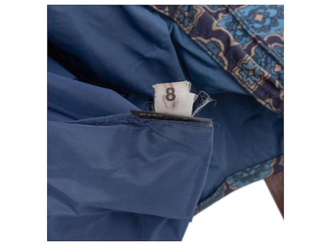 Prada Blaue Tessuto Stampato Tote Marineblau - Ansicht 6