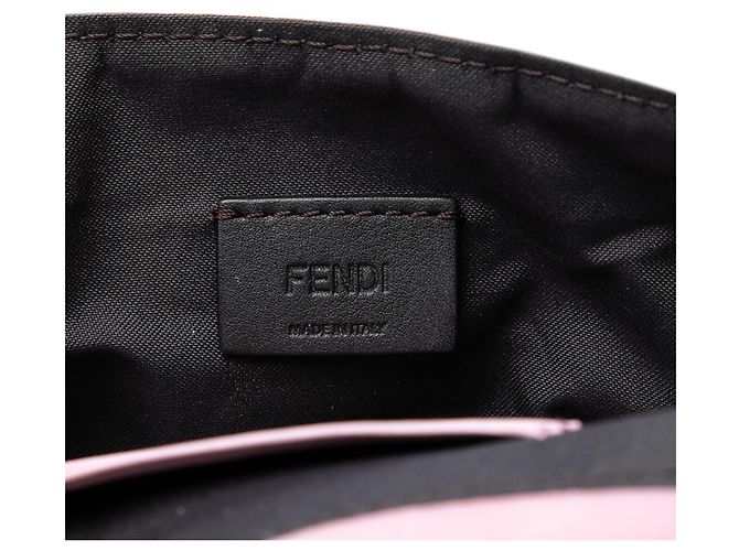 Fendi Pink Mini Zucca Prägung Samt Baguette Tasche - Ansicht 5