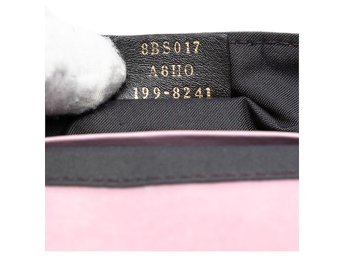 Fendi Pink Mini Zucca Prägung Samt Baguette Tasche - Ansicht 6