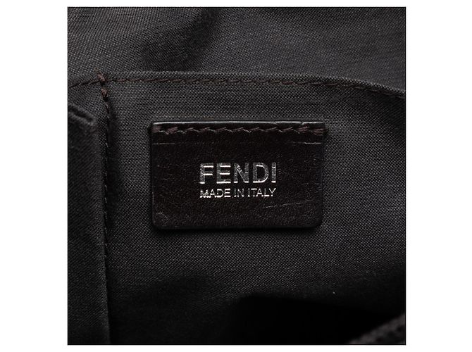 Fendi Brown Zucca Spalmati Borsa a Tracolla con Patta - vista 5