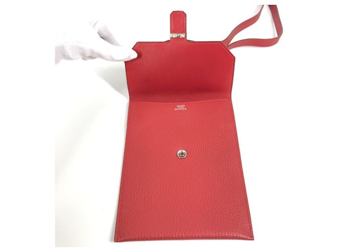 Borsa a Spalla Amélie Pochette Hermès Rosso - vista 8