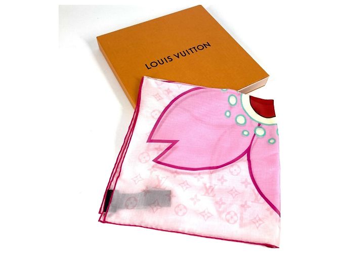 Sciarpa Carré 55 Louis Vuitton LV×TM Takashi Murakami Fiore di Ciliegio Rosa - vista 6