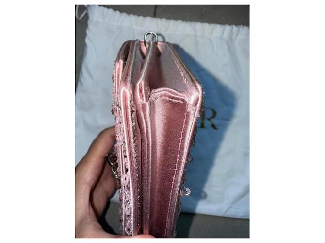 Borsa Dior rosa in perle - vista 16